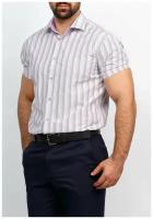 Рубашка мужская короткий рукав GREG 171/109/031/Z/1, Полуприталенный силуэт / Regular fit, цвет Сиреневый, рост 174-184, размер ворота 39