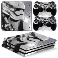 Наклейка виниловая защитная на игровую консоль Sony PlayStation 4 Pro Star Wars