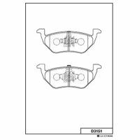 Комплект задних тормозных колодок Mk Kashiyama D3151 для Ford Maverick; Mazda Tribute