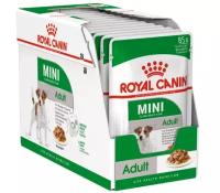 Влажный корм для собак Royal Canin Mini Adult Pouch 1 уп. х 12 шт. х 85 г (для мелких и карликовых пород)