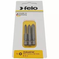 Биты крестовые Felo 03293116 PH 1/PH 2/PH 3X50, 3 шт в блистере