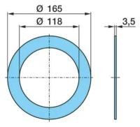 BPW 0331098140 03.310.98.14.0_кольцо уплотнительное пласт.! ступицы 118x165x3.5 BPW