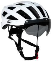 Шлем с фонарем и визором STG TS-33 M (54-58) см белый Х112445