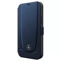 Чехол-книжка CG Mobile Mercedes Genuine leather Urban Smooth/perforated Booktype для iPhone 12 mini, цвет Синий (MEFLBKP12SARMNA)