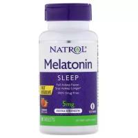 Natrol Melatonin (Мелатонин) 5 мг Fast Dissolve 90 таблеток клубника