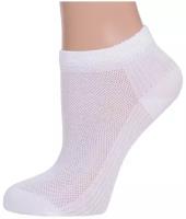 Женские короткие носки из микромодала Grinston socks (PINGONS) белые, размер 25