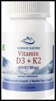 Отдельные витамины Norway Nature Vitamin D-3 5 000 IU + K2 (60 капсул)