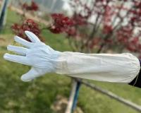 Перчатки кожаные XL с нарукавниками из натуральной кожи / защита от укусов
