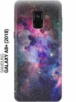 GOSSO Ультратонкий силиконовый чехол-накладка для Samsung Galaxy A8+ (2018) с принтом "Открытый космос"