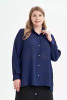 Блуза Olsi, размер 64, синий