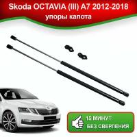 Упоры капота для Skoda OCTAVIA (lll) A7 2012-2018 / Газовые амортизаторы капота Шкода Октавия А7