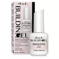 IBD, нежно-розовый структурный гель с кисточкой LED/UV Building Gel Sheer Pink, 14 мл