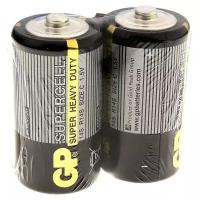 Батарейка солевая GP Supercell Super Heavy Duty, C, 14S / R14, 1.5В, спайка, 2 шт