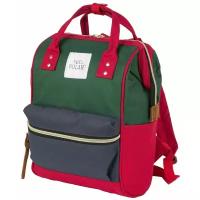 Городской рюкзак Polar,17198 темно-синий, зелёный, красный