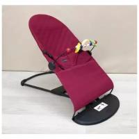 Шезлонг для новорожденных Baby Balance Chair, бордовый