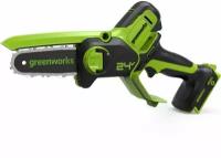 Пила цепная аккумуляторная мини GREENWORKS 24 V без акб и з/у 2008707