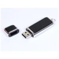 Компактная кожаная флешка для нанесения логотипа (8 Гб / GB USB 2.0 Черный/Black 213 Flash drive VF- L8)