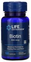 Капсулы Life Extension Biotin, 100 шт