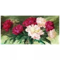 Репродукция на холсте Пионы (Peonies) №7 Арнетт Джо Анна 61см. x 30см