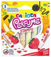 Фломастеры Carioca штампы двусторонние Perfume Stamps, 8 цветов, ароматизированные смываемые (42988)