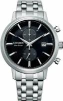 Наручные часы CITIZEN Eco-Drive, серебряный, черный