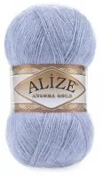 Пряжа Alize Angora Gold (Ангора Голд) - 3 мотка 40 голубой 20% шерсть, 80% акрил 550м/100г