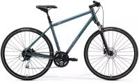 Гибрид Merida Crossway 100 (2021) teal-blue (silver-blue/lime) L (требует финальной сборки)