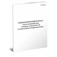 Технологический журнал учета медицинских отходов классов Б и В в структурном подразделении - ЦентрМаг