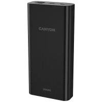 Внешний аккумулятор (Power Bank) Canyon PB-2001, 20000мAч, черный [cne-cpb2001b]