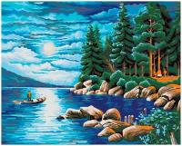 Картина по номерам на холсте "Ночь в лесу" 50х40