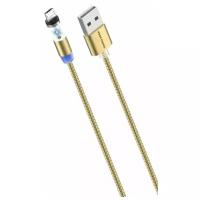 Дата-кабель More choice K61Sm 1м Gold Smart USB 3.0A для micro USB Magnetic золотой