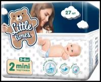 Подгузники детские LITTLE TIMES Mini 3–6кг, 27шт