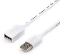 Удлинитель USB 1.8 m ATCOM (Am <=> Af, феррит, белый)