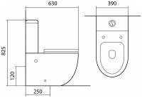 Унитаз напольный безободковый с бачком Aquatek Европа AQ2903-00