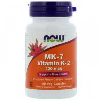 NOW Витамин К2 (МК7) 100 мкг. 60 капсул