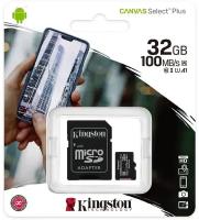 Kingston Карта памяти 32ГБ Kingston SDCS2/32GB microSD HC UHS-I + адаптер (ret)