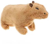 Мягкая плюшевая капибара зверушка игрушка антистресс 20 см коричневая