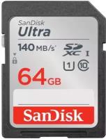 Карта памяти Sandisk 64Gb Ultra SDXC Class 10 UHS-I U1 140 MB/s