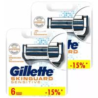 Сменные кассеты для бритья Gillette SkinGuard, 6+6 (12 шт)