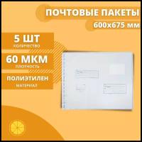 Почтовый пакет 600*675мм "Почта России", 5 шт