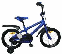 Велосипед 18" ROOK SPRINT синий для мальчиков и девочек от 5 до 7 лет на рост 105-130см
