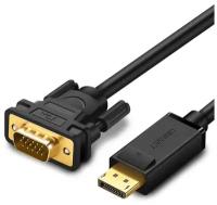 Кабель UGREEN DP105 (10247) DP Male to VGA Male Cable. Длина 1,5 м. Цвет: черный