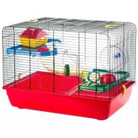 Клетка для грызунов Inter- Zoo G122 JERRY II+ TUBE с аксессуарами 58 х 38 х 43 см (1 шт)