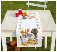 PN-0145793 Набор для вышивания крестом (дорожка на стол) Vervaco Family of chickens Куриное семейство