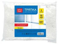 Тряпка для мытья пола OfficeClean "Стандарт", хлопок, 80*100см, белая, индивид. упаковка (арт. 246346)