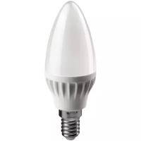 Лампа светодиодная LED матовая Онлайт, E14, C37, 6 Вт, 2700 K, теплый свет