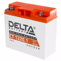 Аккумулятор AGM стартерный Delta CT 1220.1 | Y50-N18L-A3, YTX24HL-BS, YTX24HL (12V / 20 Ah / 181X77X167 мм / ток 260 А) обратная полярность (- +)