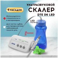 Скалер ультразвуковой автономный стоматологический Woodpecker DTE-D6 LED, 6 насадок в комплекте (GD1x2, GD2, GD4, PD1, ED1)