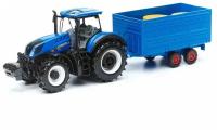 Трактор с прицепом Bburago NEW HOLLAND FARM TRACTOR TRAILER 18-44060 18-44067