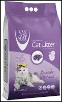 VAN CAT LAVENDER 10кг Наполнитель комкующийся для кошачьего туалета с ароматом лаванды